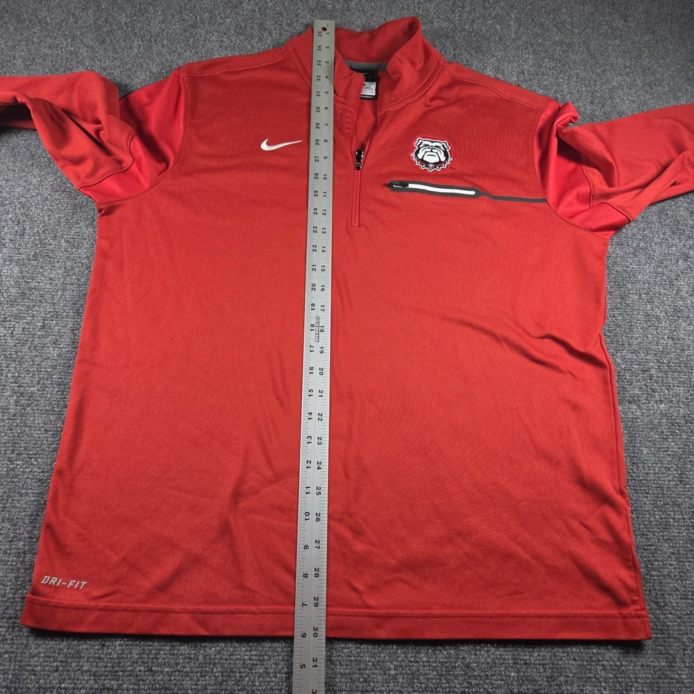 Georgia Bulldogs Pullover Mens Large Nike Dri-Fit Sweater 1/4 Zip UGA Football - Picture 7 of 9